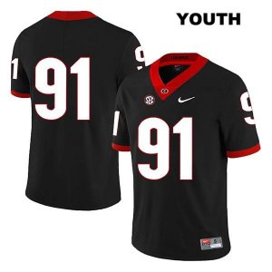 Youth Georgia Bulldogs NCAA #91 Tymon Mitchell Nike Stitched Black Legend Authentic No Name College Football Jersey XIX7554QV